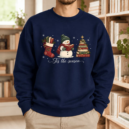 'Tis The Season Softstyle Sweatshirt | Christmas Gift Navy