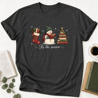 'Tis The Season Ultra-Soft Cotton T-Shirt | Christmas Gift Dark Grey Heather