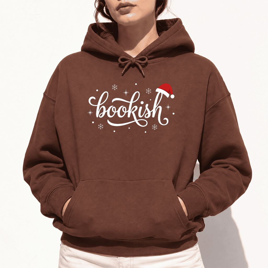 Snowy Bookish Softstyle Hoodie | Christmas Reader Gift Cocoa