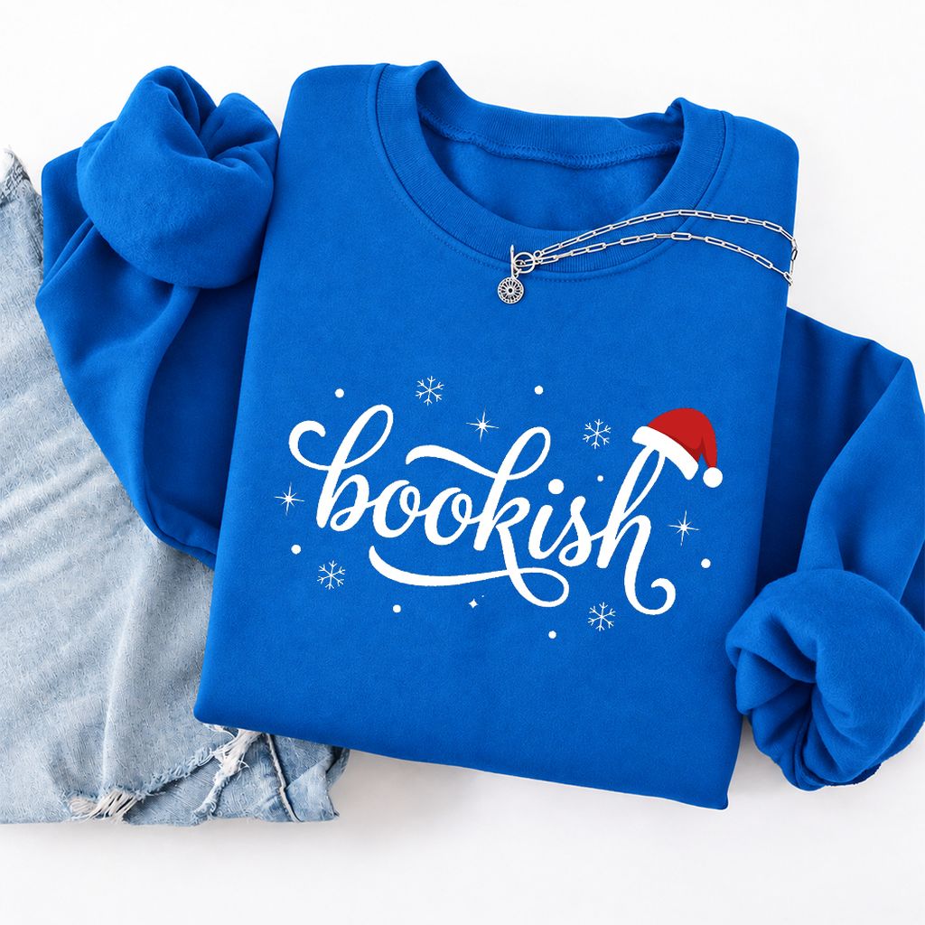 Snowy Bookish Softstyle Sweatshirt | Christmas Reader Gift Royal