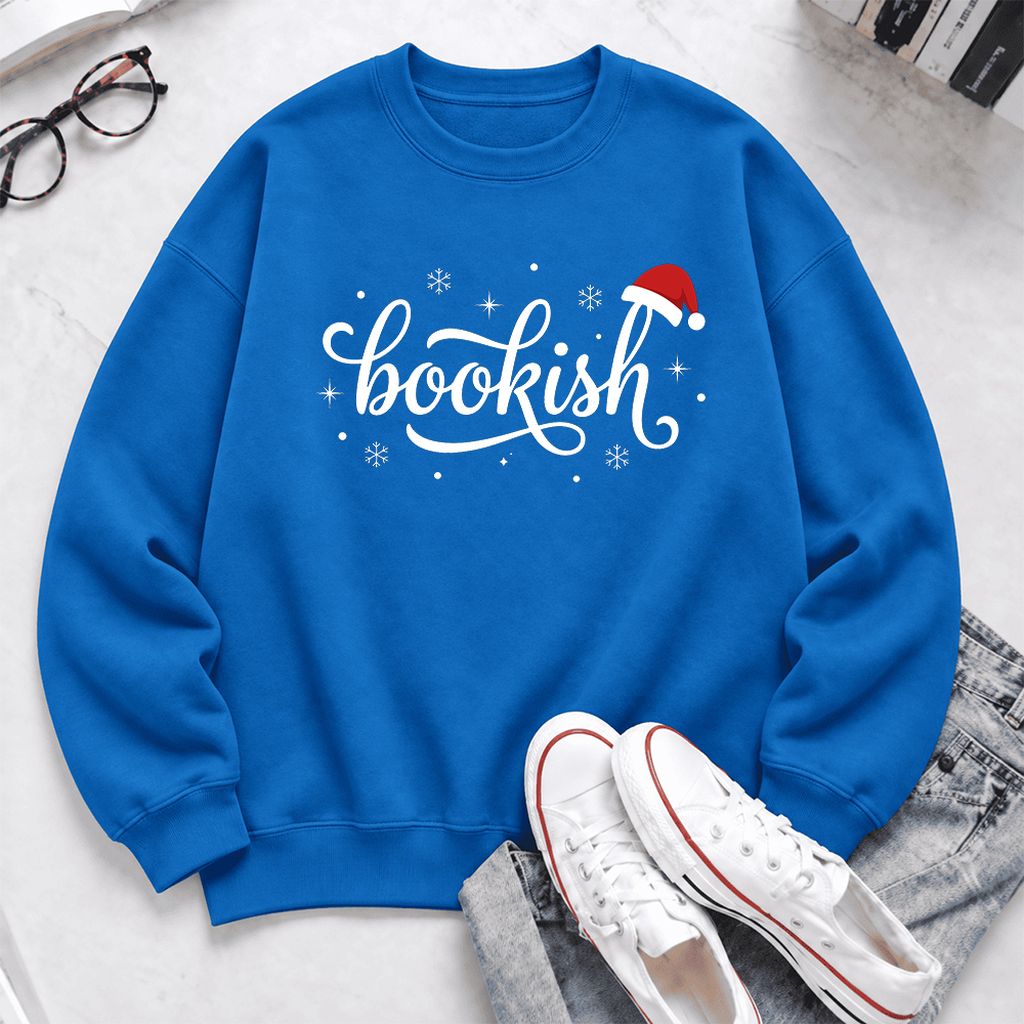 Snowy Bookish Softstyle Sweatshirt | Christmas Reader Gift Royal