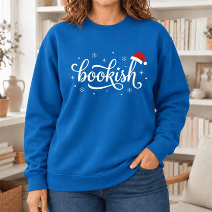 Snowy Bookish Softstyle Sweatshirt | Christmas Reader Gift Royal