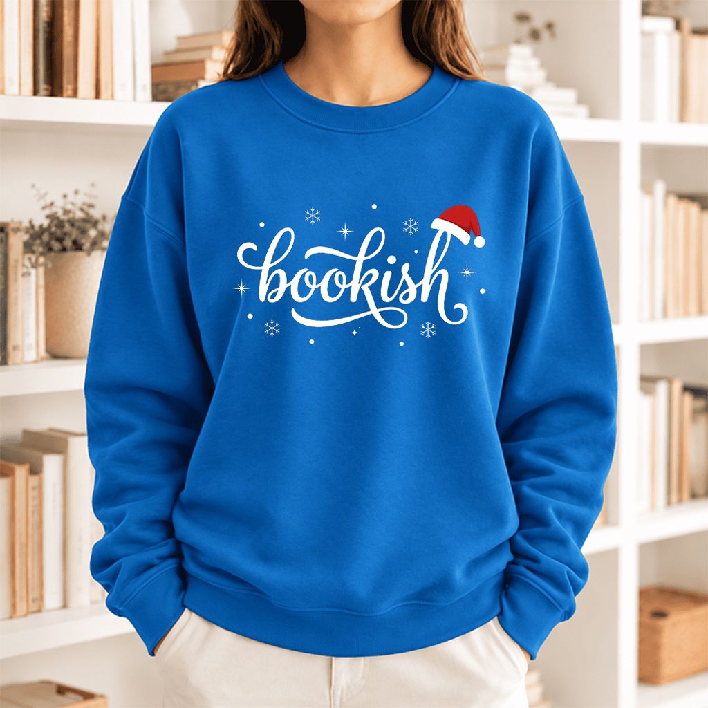 Snowy Bookish Softstyle Sweatshirt | Christmas Reader Gift Royal