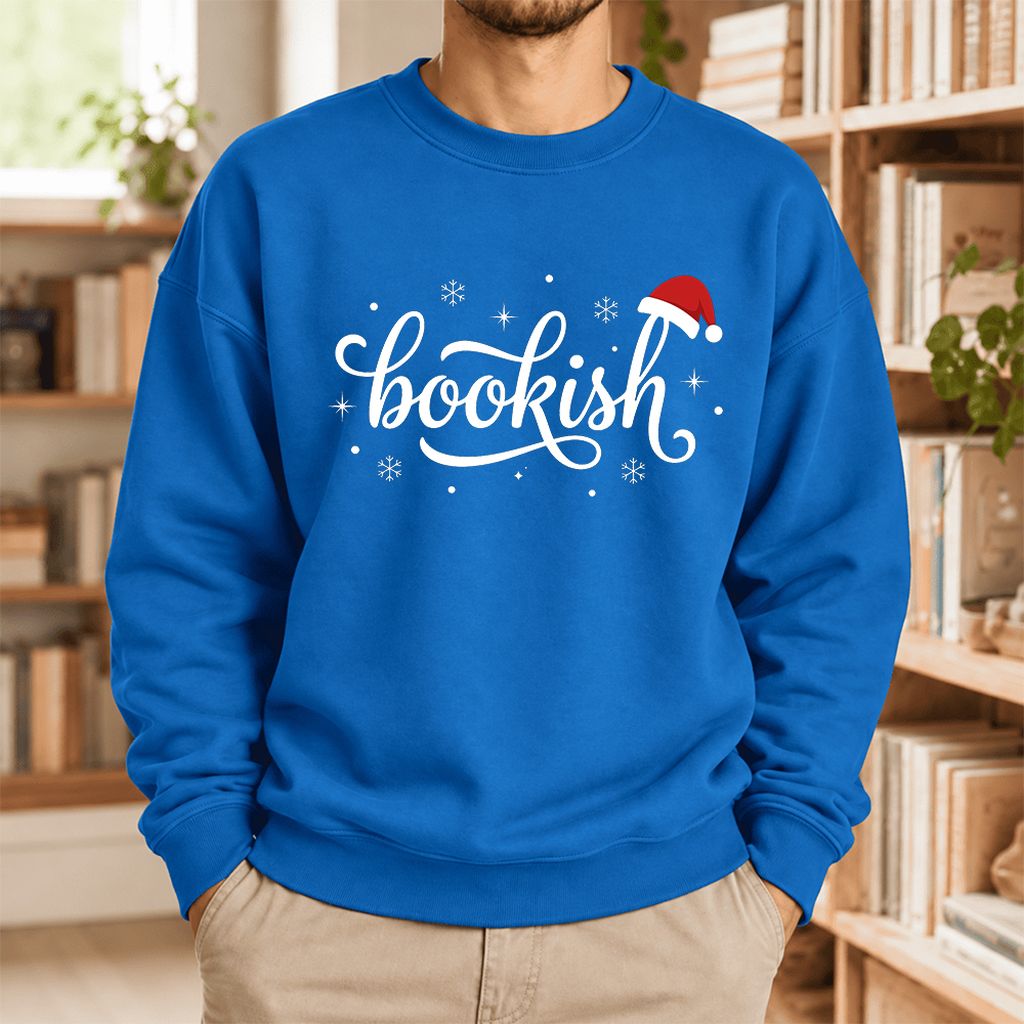 Snowy Bookish Softstyle Sweatshirt | Christmas Reader Gift Royal