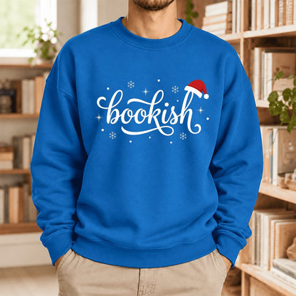 Snowy Bookish Softstyle Sweatshirt | Christmas Reader Gift Royal