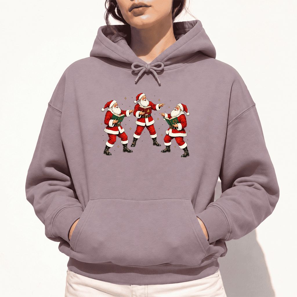 Three Reading Santas Softstyle Hoodie | Christmas Reader Gift Paragon