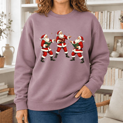 Three Reading Santas Softstyle Sweatshirt | Christmas Reader Gift Paragon