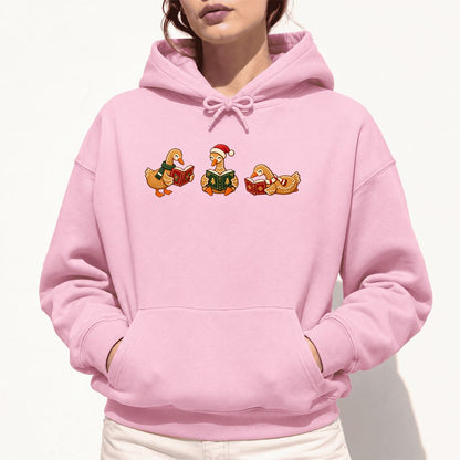 Gingerbread Ducks Reading Softstyle Hoodie | Christmas Gift Light Pink