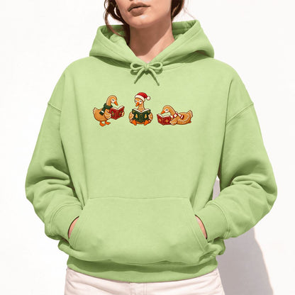 Gingerbread Ducks Reading Softstyle Hoodie | Christmas Gift Pistachio