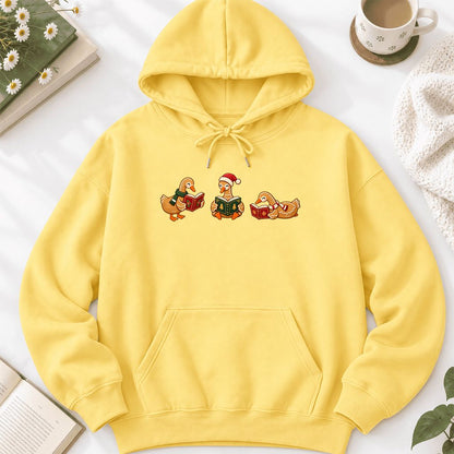 Gingerbread Ducks Reading Softstyle Hoodie | Christmas Gift Yellow Haze