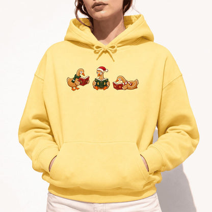 Gingerbread Ducks Reading Softstyle Hoodie | Christmas Gift Yellow Haze