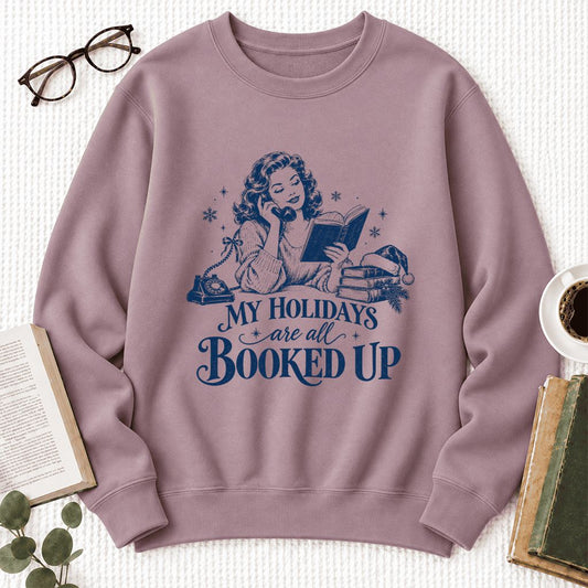 My Holidays Are All Booked Up Softstyle Sweatshirt | Christmas Book Lover Gift Paragon