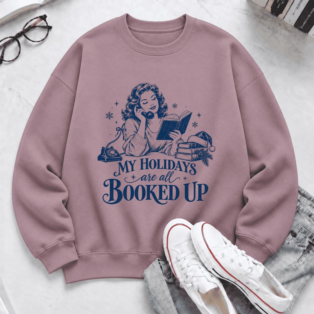 My Holidays Are All Booked Up Softstyle Sweatshirt | Christmas Book Lover Gift Paragon