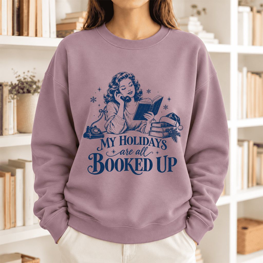 My Holidays Are All Booked Up Softstyle Sweatshirt | Christmas Book Lover Gift Paragon