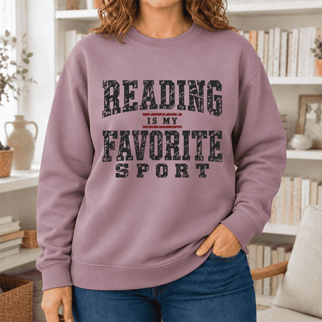 Reading Is My Favorite Sport Softstyle Sweatshirt | Book Lover Gift Paragon