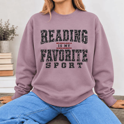 Reading Is My Favorite Sport Softstyle Sweatshirt | Book Lover Gift Paragon