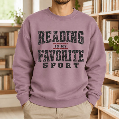 Reading Is My Favorite Sport Softstyle Sweatshirt | Book Lover Gift Paragon