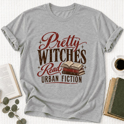 Pretty Witches Read Urban Fiction Ultra-Soft Cotton T-Shirt | Reader Gift Athletic Heather