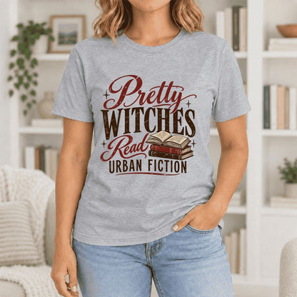Pretty Witches Read Urban Fiction Ultra-Soft Cotton T-Shirt | Reader Gift Athletic Heather