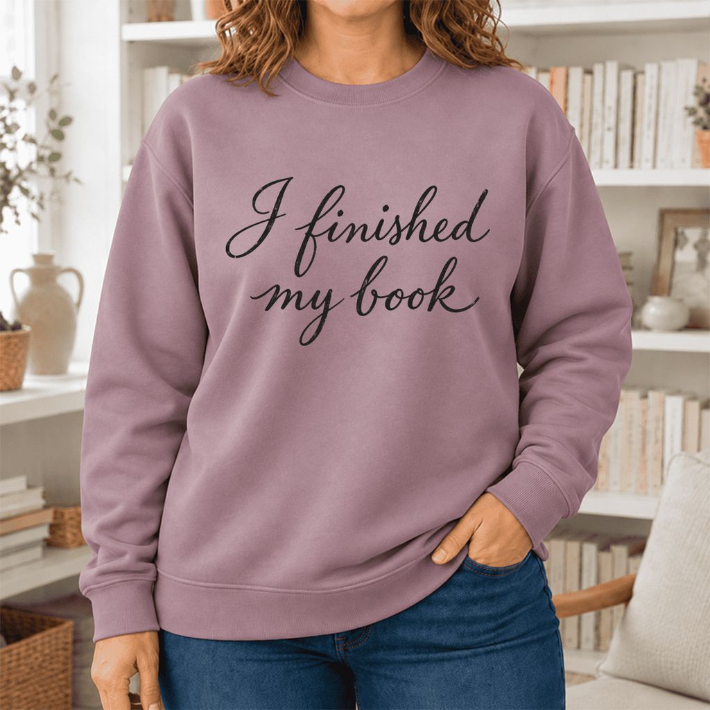 I Finished My Book Softstyle Sweatshirt | Book Lover Gift Paragon