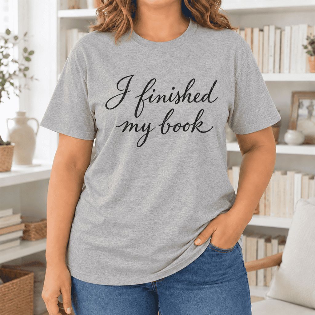 I Finished My Book Ultra-Soft Cotton T-Shirt | Book Lover Gift Athletic Heather