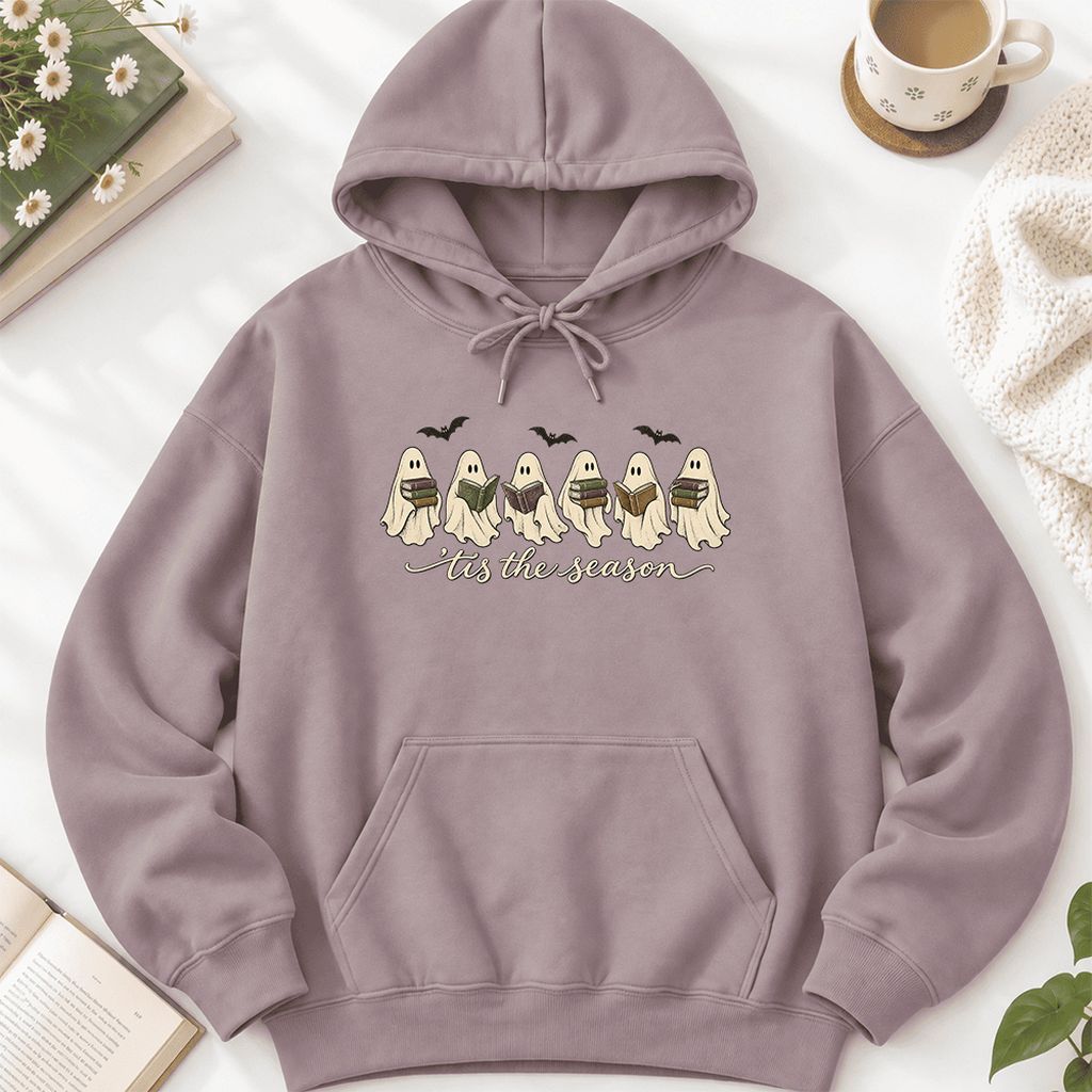 'Tis The Season Reading Ghosts Softstyle Hoodie | Halloween Book Lover Gift Paragon