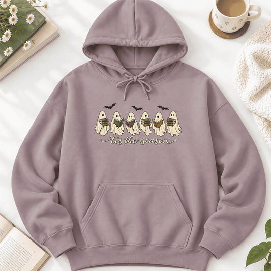 'Tis The Season Reading Ghosts Softstyle Hoodie | Halloween Book Lover Gift Paragon