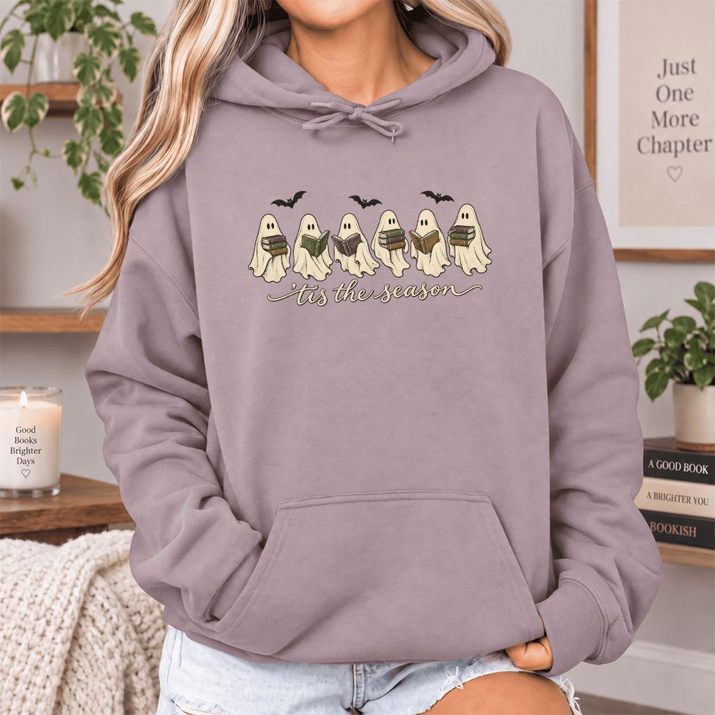 'Tis The Season Reading Ghosts Softstyle Hoodie | Halloween Book Lover Gift Paragon