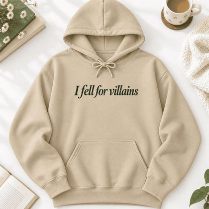 I Fell For Villains Softstyle Hoodie | Dark Romance Reader Gift Sand