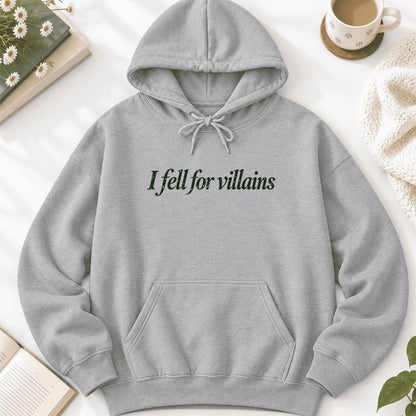 I Fell For Villains Softstyle Hoodie | Dark Romance Reader Gift Sport Grey