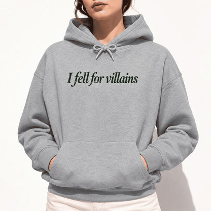 I Fell For Villains Softstyle Hoodie | Dark Romance Reader Gift Sport Grey