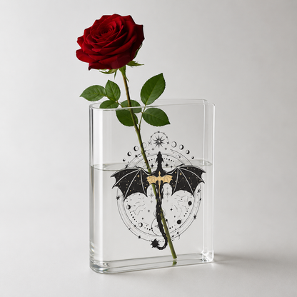 Black Dragon Acrylic Book Vase Book Lover Gift