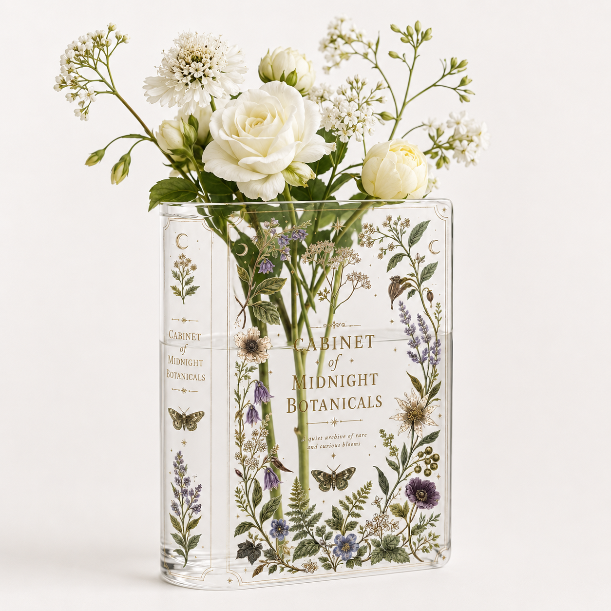 Botanical Grimoire Acrylic Book Vase Book Lover Gift