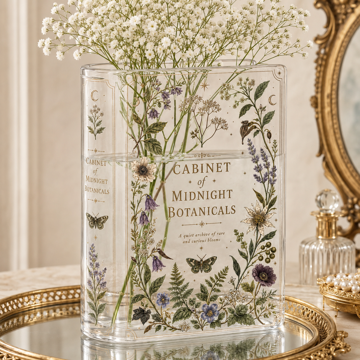 Botanical Grimoire Acrylic Book Vase Book Lover Gift
