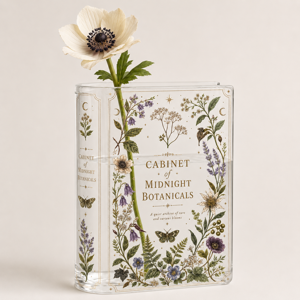 Botanical Grimoire Acrylic Book Vase Book Lover Gift