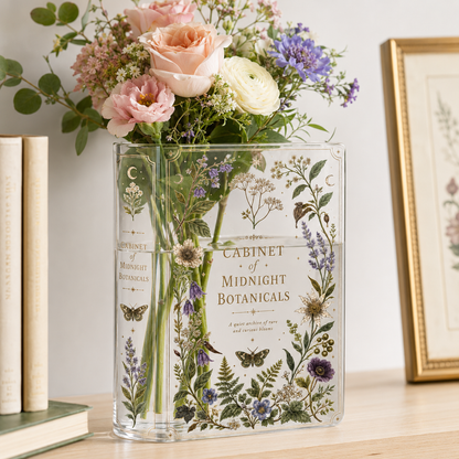 Botanical Grimoire Acrylic Book Vase Book Lover Gift