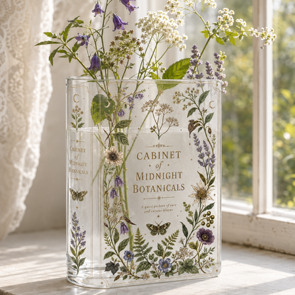 Botanical Grimoire Acrylic Book Vase Book Lover Gift
