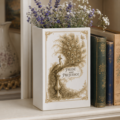 Pride And Prejudice Ceramic Book Vase Book Lover Gift