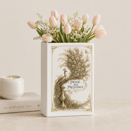 Pride And Prejudice Ceramic Book Vase Book Lover Gift