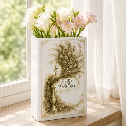 Pride And Prejudice Ceramic Book Vase Book Lover Gift