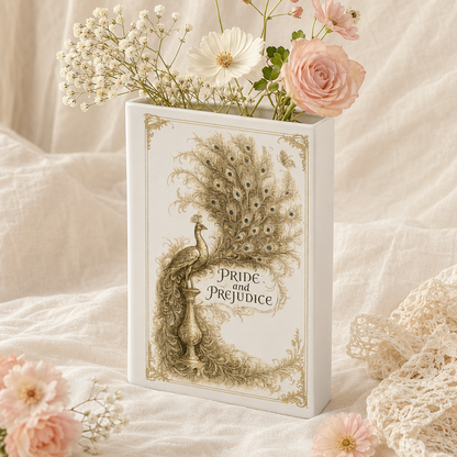 Pride And Prejudice Ceramic Book Vase Book Lover Gift