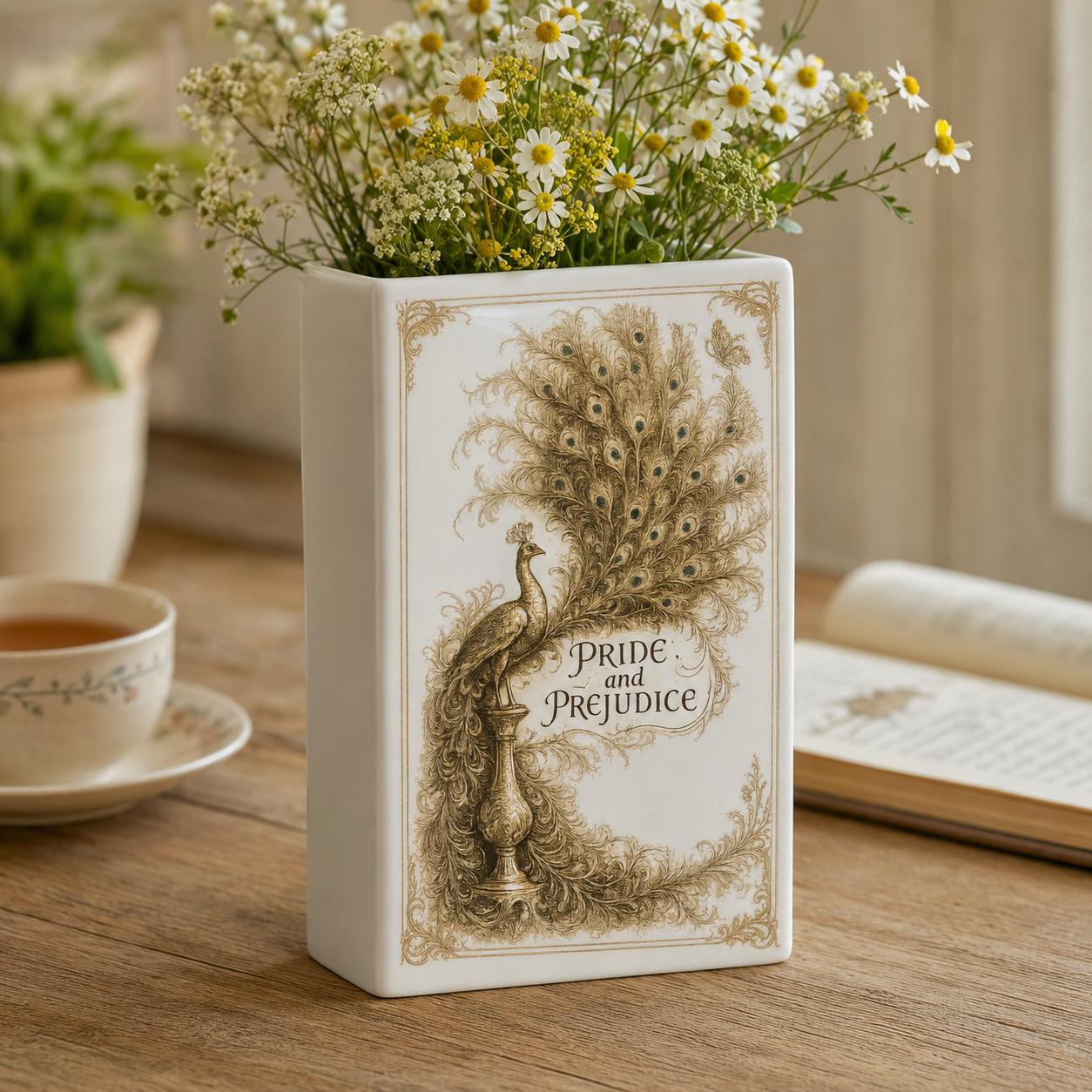 Pride And Prejudice Ceramic Book Vase Book Lover Gift