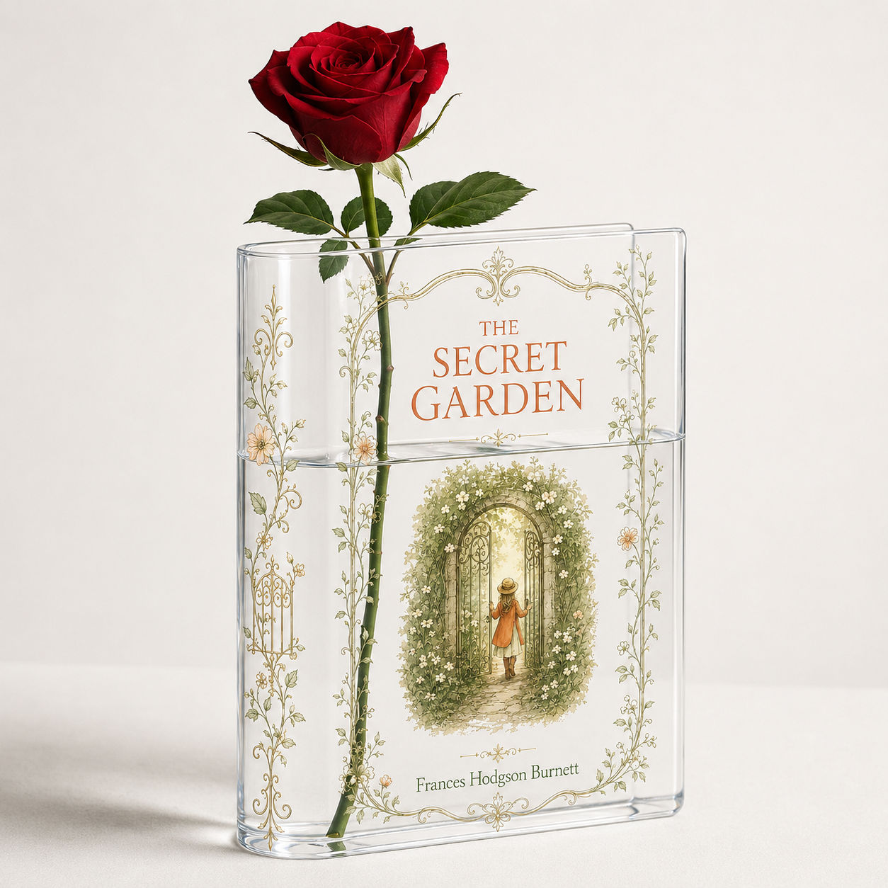 The Secret Garden Acrylic Book Vase Book Lover Gift