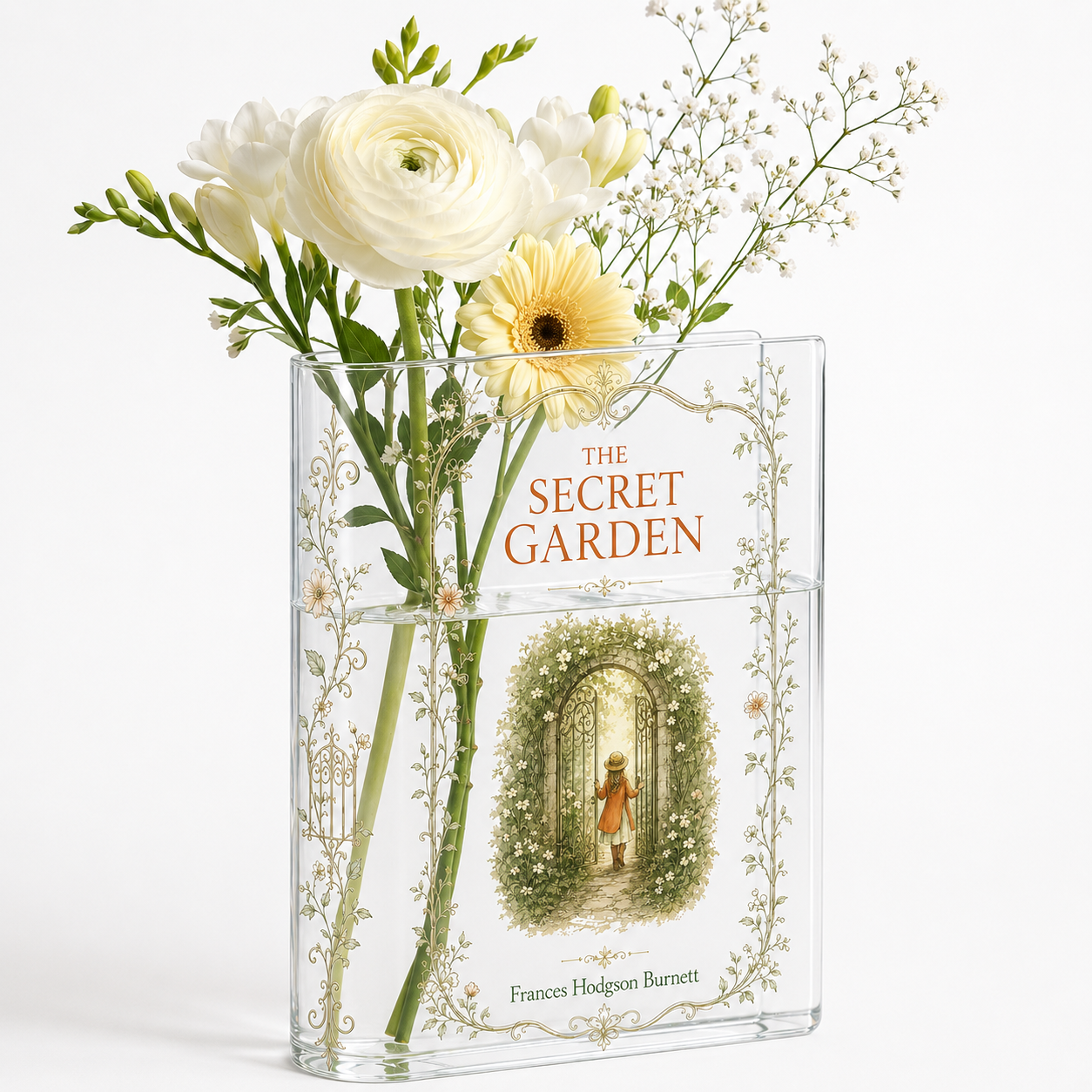 The Secret Garden Acrylic Book Vase Book Lover Gift