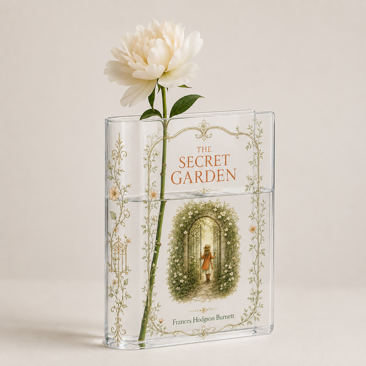The Secret Garden Acrylic Book Vase Book Lover Gift