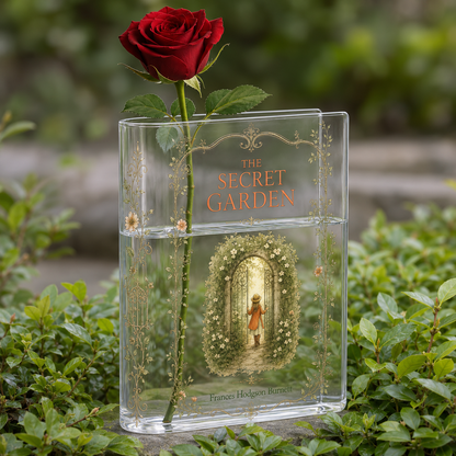 The Secret Garden Acrylic Book Vase Book Lover Gift