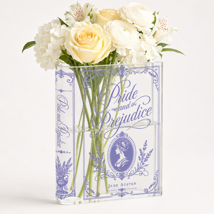 Pride And Prejudice Acrylic Book Vase Book Lover Gift