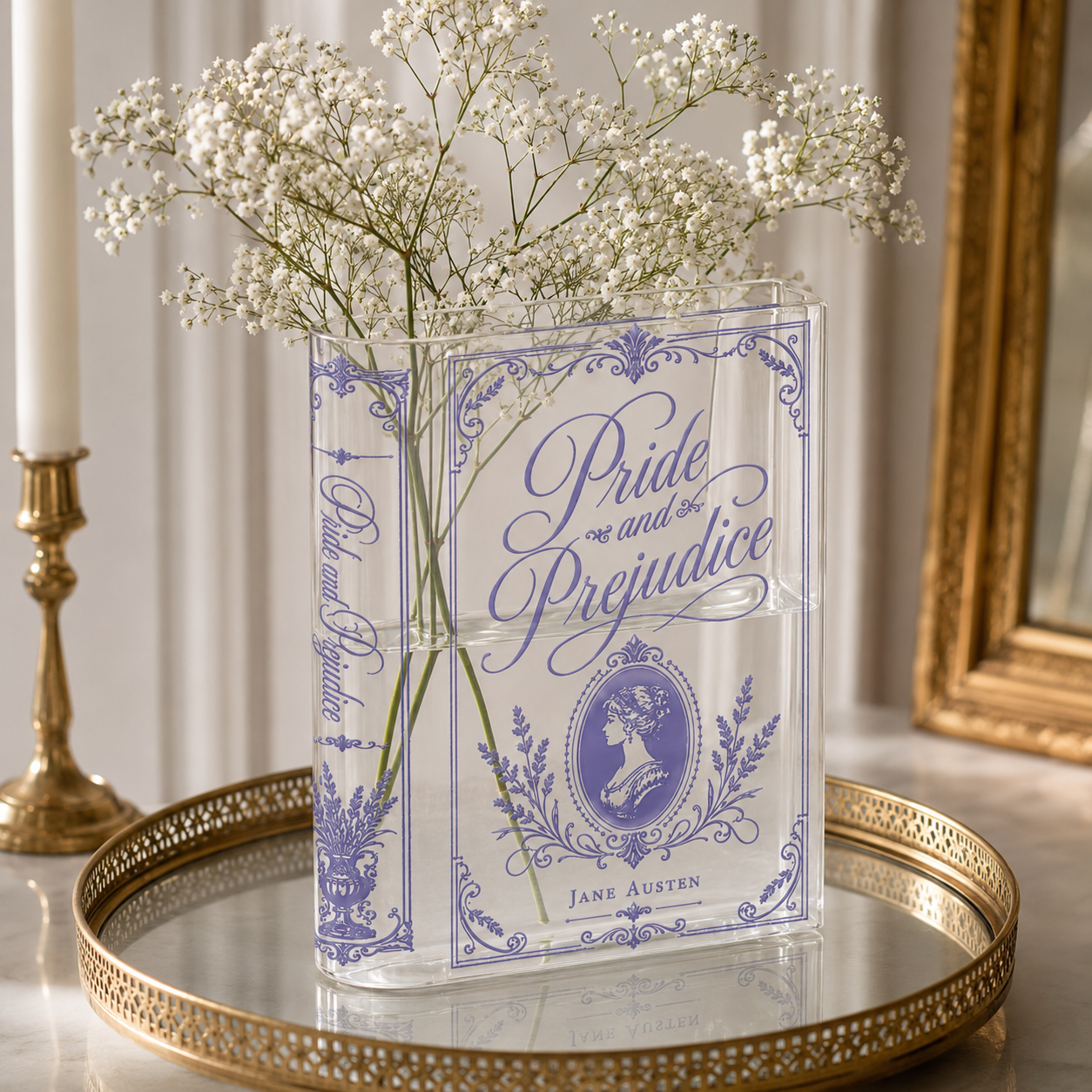 Pride And Prejudice Acrylic Book Vase Book Lover Gift