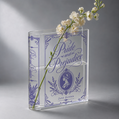 Pride And Prejudice Acrylic Book Vase Book Lover Gift