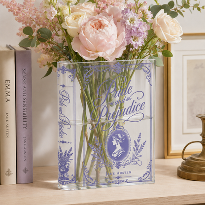 Pride And Prejudice Acrylic Book Vase Book Lover Gift
